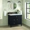 James Martin Vanities 36'' Single Vanity, Black Onyx w/ 3 CM Carrara White Marble Top 424-V36-BKO-3CAR - alternate 4